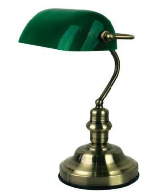 BANKER LAMP SWITCHED ANTIQUE BRASS